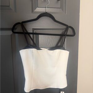 Reformation Black and White Camisole Top